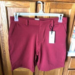NWT Swet Tailor Everyday Chino Shorts Red Wine - 33